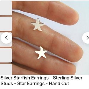 Sterling silver starfish earrings